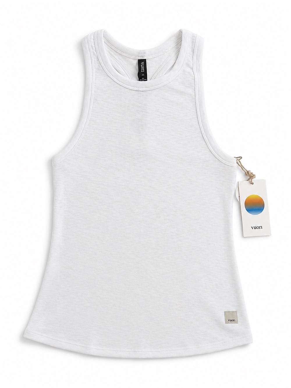 Vuori White Ribbed Racerback Tank Top NWT Size XS Athletic Yoga Activewear